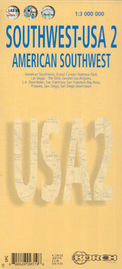 USA 2 American Southwest Borch Road Map 1:3,000,000